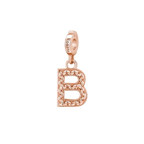 Charm Letra B Rosato Plata Colección Historias RZ080 con Baño PVD Rosé Femenino