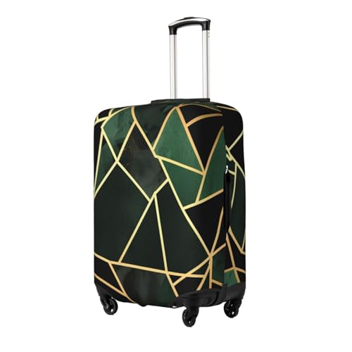 black and gold geometric Luggage Cover Washable Stretch Suitcase Protector Anti-Scratch Travel Luggage Sleeve Elastic Baggage Cover Fits 18-32 Inch2