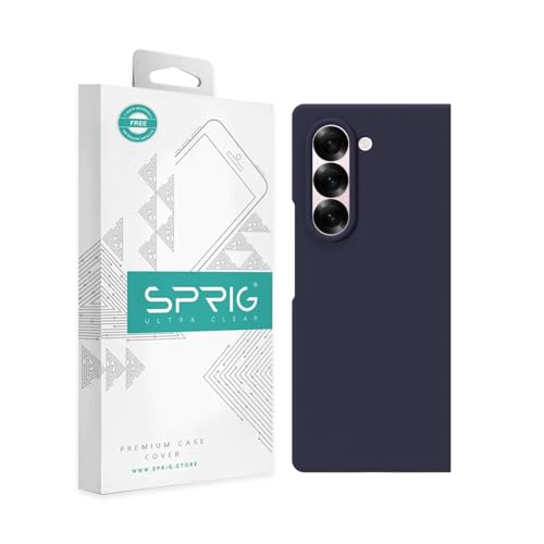 Image of SPRIG Compatible with Samsung Galaxy Z Fold 6 Premium SilkTone Back Cover Drop Tested Shock Proof Mobile Case for Men, Women, Boys and Girls with Camera Protection (Midnight Blue)