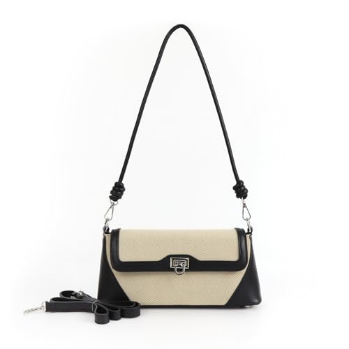 Shoulder Bag for Women PU Leather Shoulder Purse Vintage Handbag Retro Classic Underarm Purse with 2 Removable Strap