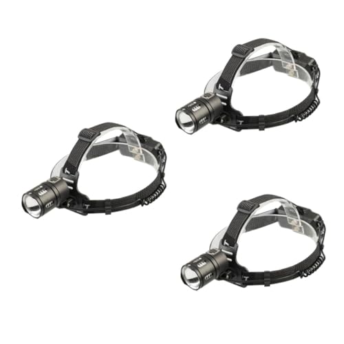 Frontale LED puissante camping randonnée torche longue portée activités extérieures noires
