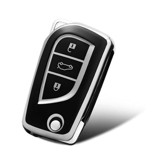 Protection clé Toyota 3 boutons pour RAV4 et Yaris, étui argenté idéal pour vos sorties de route