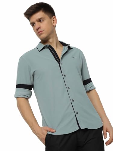 Image of STELLERS Men's Premium Full Sleeve Shirt | Feather Touch Feel| Regular Fit| Odour Resistant| Anti-Static| Wrinkle Free| Quick Dry | Stretchable| Lightweight| Sweat-Proof