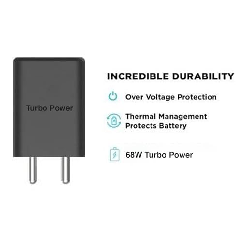 Image of XIAWAO Original Super Fast Charging 68W Adapter For Tablets with Type C Cable Compatible with Motorola -(Adapter and Cable)|Tarbo Fast Charger, Multi Colour