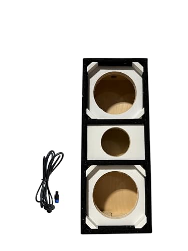 CHUCHERA Box for Speaker of 6.5 1 Tweeter - Brazilian Style -Free Cable + Plug (White)