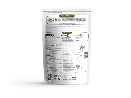Image of Indian Kitchen Foods Instant Green Chutney - Freeze Dried, Gluten-Free, Ready-to-Eat Indian Vegan Meal