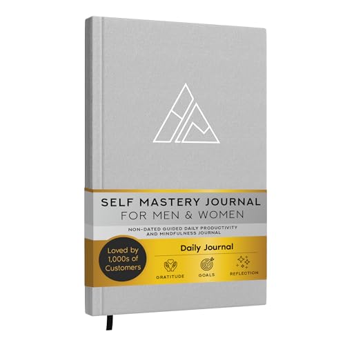 Self-Mastery Journal for Men - Daily Productivity Journal for Happiness, Gratitude Journal, Mindfulness, Self Care & Reflection – Goal Journal, Guided Journal for Men & Women – Inspirational Journal