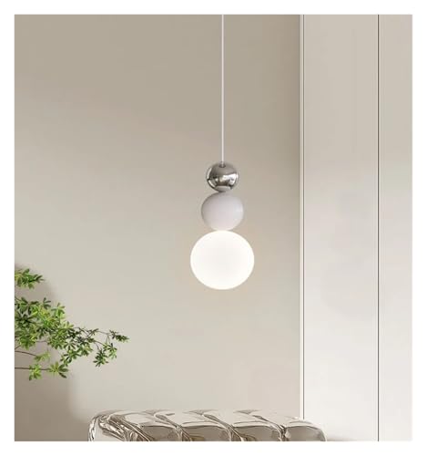 Suspension en verre blanc réglable avec fil ajustable pour ampoule G9