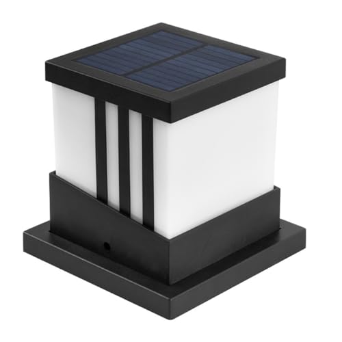 SHOWERORO Lámpara Solar de Pilar para Jardín Exterior 24 LED Cambio de Color 3000K/4000K/6000K Resistente al Agua Ip65 Luz Decorativa para Patio y Terraza Farol de Poste