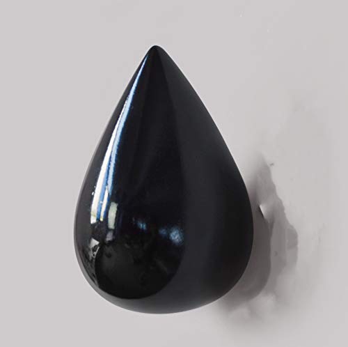 3 Pezzi Creativi Gancio Goccia D'Acqua Appendiabiti A Parete Appendiabiti, Portasciugamani Cappello In Resina Artigianato Nero