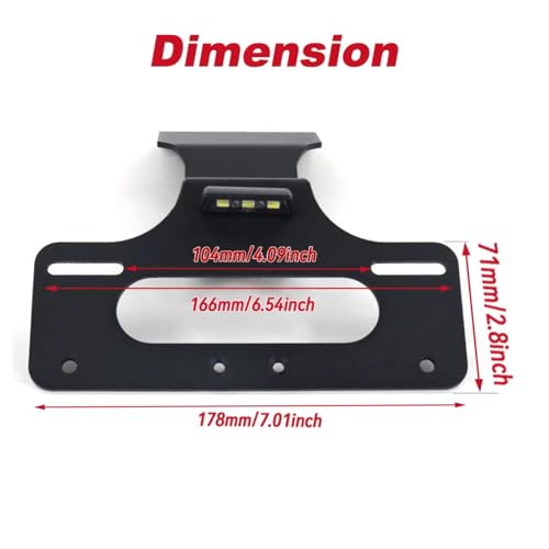 Support plaque d'immatriculation eliminator CRF300L queue bien rangée - 5