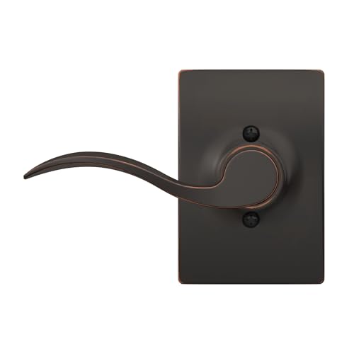 Image of Schlage Accent Lever with Century Trim Non-Turning Lock in Aged Bronze - Left Handed