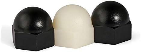 Screw 200PCS Black/White M3/4/5/6/8/10/12 DIN1587 ROHS Acorn Nuts Plastic Nylon Cap Nut Acorn Domed Head Hexagon Nuts Decorate Nuts - (Size: 100PCS X M12, Color: White)