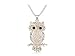 Oceanus Fashion Stylish Sparkling Owl Crystal Pendant & Necklace for Women and Girls