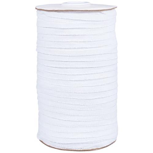 OLYCRAFT ruban de coton sergé blanc 5~5.5mm plat à chevrons rouleau pour emballage de cadeaux et décoration de fête