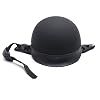 HTTMT MT506-001-L DOT Certified Matte Black Flat Black Compatible with Harley Davidson Half Face Helmet Chopper Cruiser Biker Size L