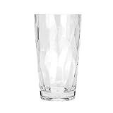 Classic17oz Plastic Water Tumbler, Clear Set of 6 - Unbreakable, Dishwasher Safe, BPA Free (CLEAR,...