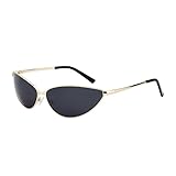 DMMWCX Sunglasses Fashion Women'S Y2K Sunglasses Sun Protection Cycling Sunglasses-Gold Grey