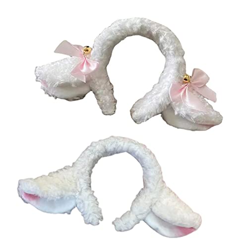 Tanmo Lammkopfband, Tierform, Plüschohren, zum Waschen von Haarbändern, Stirnbänder für Kinder, Unisex, 1 Stück (1er Pack)