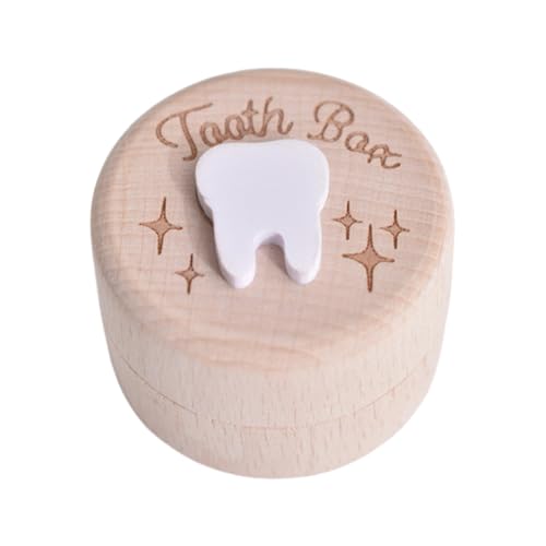 OUDQFCJ Scatola per Denti da Latte in Legno per Bambini