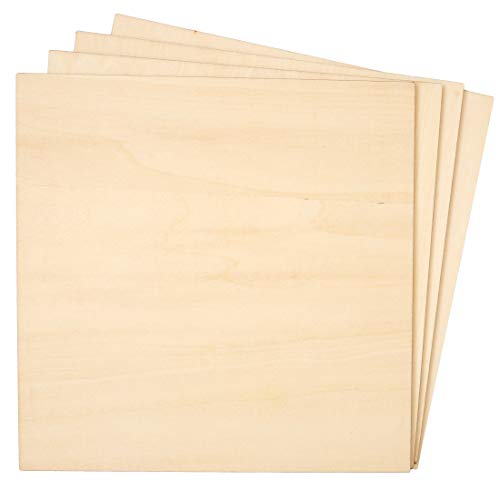 Bright Creations 8-Pack Basswood Plywood Thin Sheets for Wood Burning, Laser Cutting, 1/4 x 8 Inches