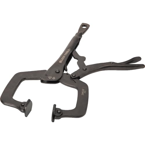 Klein Tools 38622 C-Clamp Locking Pliers with Swivel Pad Jaws, Intuitive Thumb Knob, Adjustable Clamp for Home, Shop, Woodworking, 11-Inch by KLEIN TOOLS - Image 6