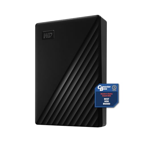 WD 6TB My Passport Hard Disk Esterno Portatile, USB 3.2 Gen 1/USB 3.0, Protezion con password, Software per la gestion e il backup, Formatto per Windows, ChromeOS and MacOS, Nero