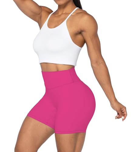 Image of Sunzel 25.4 cm Biker Shorts for Women with Pockets, High Waist Yoga Workout Shorts, 10 Inch Black, 2 Pieces