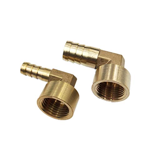 Zkenyao-Brass Connector Elbow 8mm 10mm 12mm 14mm 16mm Barb Tail 1/4