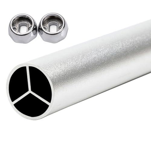 Barra de armario esmerilada resistente con soporte de base, barra de aleación de aluminio para colgar ropa en el dormitorio