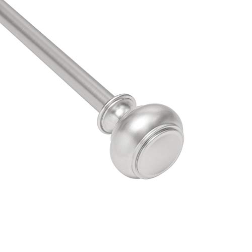 Umbra Dorset Curtain Rod For Window, Includes Knob Finials, Brackets And Mounting Hardware, 28-48 Inch (71-122Cm), Nickel #TOP3