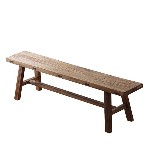 JOSIAHCQ Banco Madera Interior Banqueta Dormitorio Taburete Pie de Cama Otomana Reposapies Salon para Recibidor Entrada Pasillo Salón Sala de Estar(100cm/39.4in)