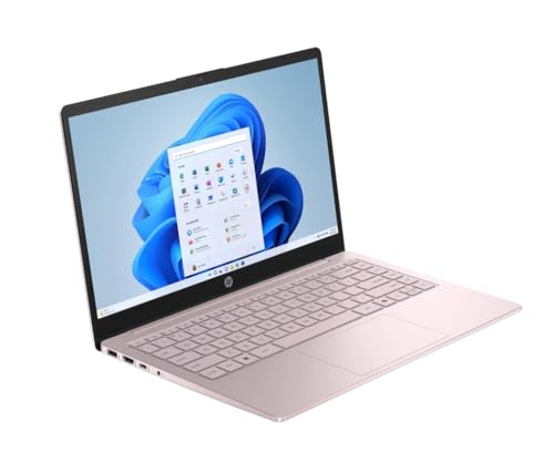 Image of HP Student Laptop, Intel Processor N150(up to 3.6 GHz), 14 Inch LED Screen,16G RAM, 128GB Storange,One Year Office 365, Windows 11 Home,w /YYY Bundle,Pink
