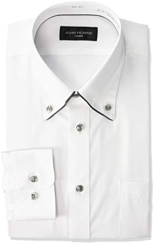 （06:30時点） [コナカ] メンズワイシャツ スリムシルエットJOHN PEARSEBLACK メンズ 白織り柄 日本 41-86-L (日本サイズL相当)
