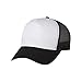 Mega Cap - Five Panel PET Mesh Back Trucker - 6886-White/Black