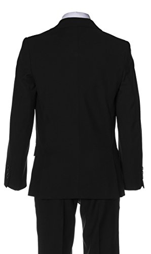 Tuxgear Boys Slim Fitted 5 Piece Black Suit In Toddlers To Boys Sizing (5 Boys, Black) #TOP6