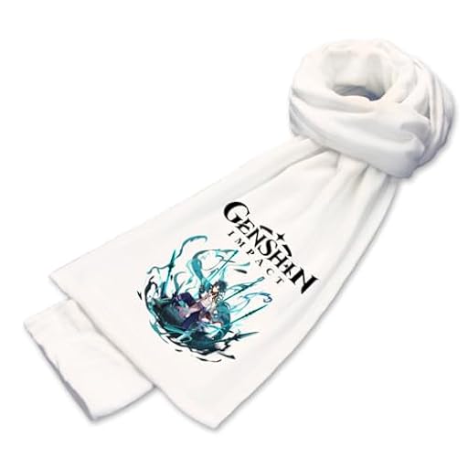 1 bufanda Genshin de terciopelo de anime agradable al tacto, cálida y a prueba de frío, Estilo 4, talla única | Ya disponible en tu tienda friki favorita! En mundofriki.es!