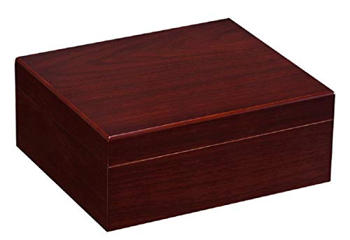 Prestige Import Group Chalet Desktop Cigar Humidor With Hygrometer And Humidifier - Stores Up To 50 - Color: Cherry #TOP10