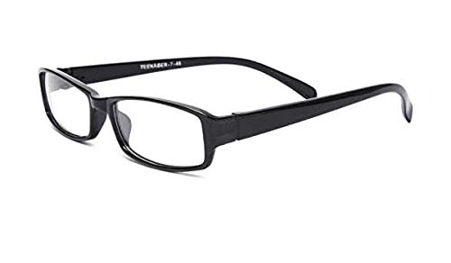 Zero Power Blue Cut Computer Glasses | Anti Glare, Lightweight & Blocks Harmful Rays | UV Protection Specs | Men & Women | Medium or Small Face Rectangular Frame