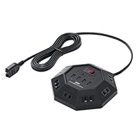 最大16台を同時充電する八角形の電源タップ、ブレーカー内蔵の一括