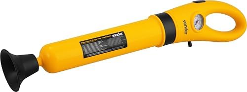 Desentupidor manual Vonder de alta pressão na cor amarela com bocal preto