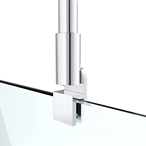 Shower Door Glass Support Bar,Wall To Glass Support Arm For Fixing Frameless Shower Glass Panels,Suitable For 6-10 Mm Thick Glass(Round) (300×450Mm) #TOP14