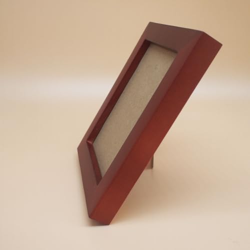 Image of 4x5 Picture Frames RED Solid Wood Frame, Plastic Panel (Film Needs to be Removed) Table or Wall.Front Window Opening 3.8x4.8 inch.