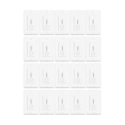 Greencycle 60W 12V LED Driver and Dimmer Switch 20PCS,Compatible with Only 12VDC LED Strip Lights and Fixtures,Single Integrated Unit, Converts 120V AC to 12V DC, Neutral Wire Required, ETL