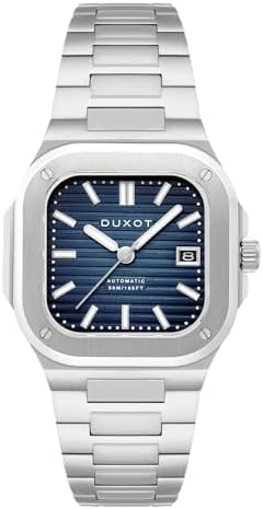 DX-2073 - Reloj automático Quadrata de 42 mm para hombre con pulsera de acero inoxidable macizo