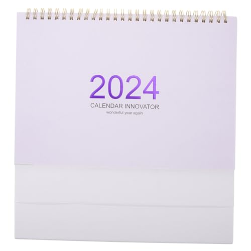 Artibetter 年卓上カレンダー シンプルデスクカレンダー スパイラル綴じ 卓上装飾 おしゃれな月間日付表示付き 仕事や学習用 に