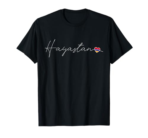 Hayastan Simple Love Drapeau arménien Cœur sur Arménie T-Shirt