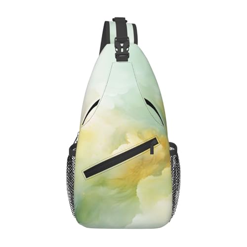 Morrales Sling Art Verde Amarillo Ajustable para Hombre y Mujer