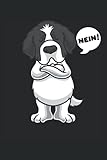 Nein!: Notizbuch LINIERT | Eine lustige Kladde mit Landseer Hund Motiv