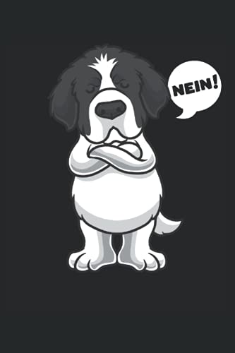 Nein!: Notizbuch LINIERT | Eine lustige Kladde mit Landseer Hund Motiv